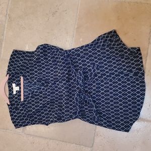 Motherhood Maternity Sleeveless Geometric Blouse Navy Medium